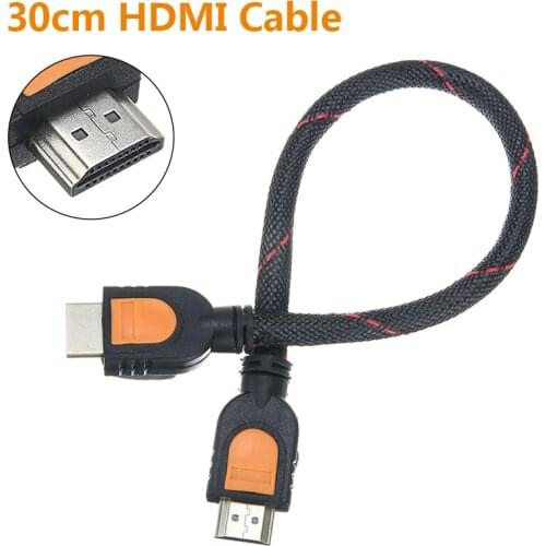 Short HDMI-compatible Cable Braided 1.4V Splitter Adapter Portable HDMI-compatible High Speed Full HDTV 3D Extendsion Cables