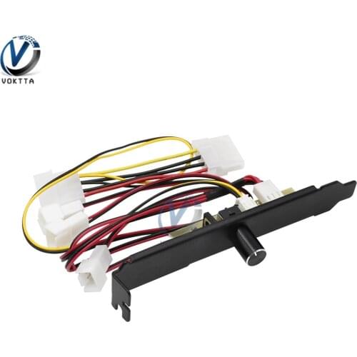 12V 4 Pin 3 Channels PC Cooler Cooling Fan Speed Controller for CPU Case HDD VGA Fan with PCI Bracket Power by