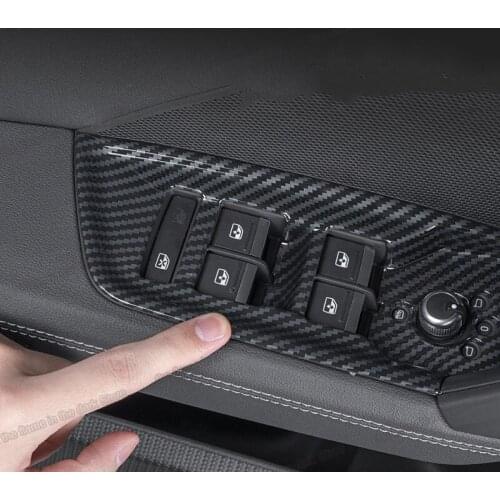 Lsrtw2017 Car Window Lifter Switch Control Cover Panel Door Decoration for Audi A3 8y 2021 2022 Accessories Auto Carbon Fiber
