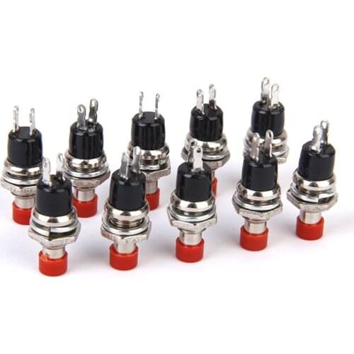 Mini Momentary Push Button Switch for Model Railway Hobby 7mm Pack of 10 Red