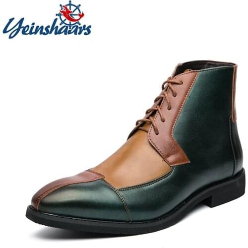 Men Boots Genuine Leather Chelsea Boots Mens Motorcycle Ankle Boots High Quality Wedding Party Dress Shoes Outdoor Walking Shoes