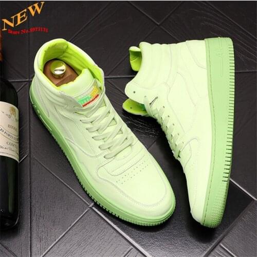 Autumn New Men Sneakers Leather Casual Shoes High tops martin shoes Zapatillas Hombre