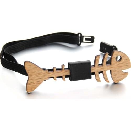 Men Hollow Out Carved Business Party Gift Wooden Bow Tie Bamboo Fish Bone Bowtie Wedding Butterfly Real Wood Neckwear Tie