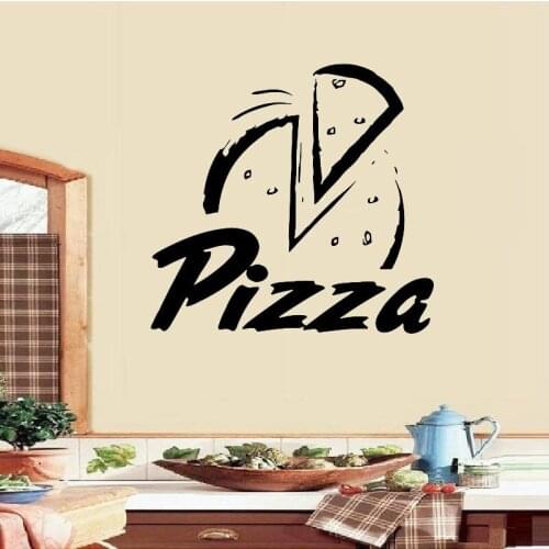 Pizzeria Wall Sticker Kitchen Restaurant Hotel Pizza Shop Windows Glass Decoration Home Decor Cabinet Tile Carved Stickers