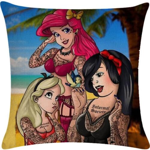 Mermaid Bella Pillowcase Super Soft Cushion Cover 45x45cm Decorative Sofa Bedroom Pillowcase Christmas Home Decor