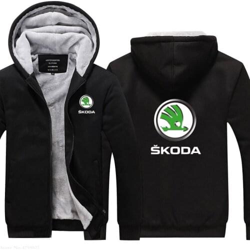 New winter S-5XL plus Velvet Thicken male Skoda Sweatshirt men Winter coat Plus Size 5 colours jackets N