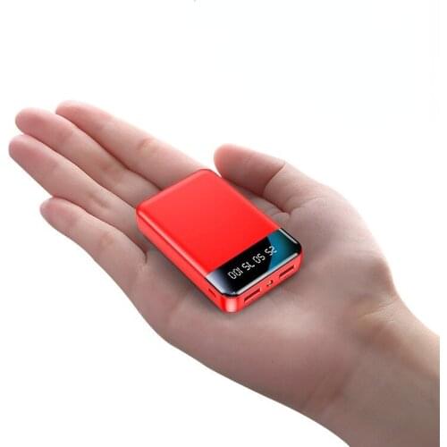 Portable Mini 30000mAh Power Bank with LED Light LCD Digital Display Fast Charging External Battery for Xiaomi Iphone Samsung