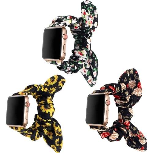 Bands for apple watch 6 SE 5 band 44 mm 40mm strap Elastic Bracelet Women Wristband for iWatch 6 5 4 3 38MM 42mm woman loop