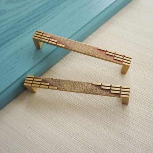 5.04'' 128mm Pure Copper Handles and Knob Drawer Pulls for Kitchen Cabinets Cupboard Closet Handle Furniture Hardware