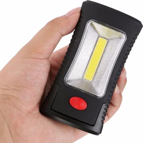 Sanyi Multifunctional Portable COB LED Magnetic Flashlight Folding Hook Working Inspection Light Torch Tent Lanterna USE 3xAAA