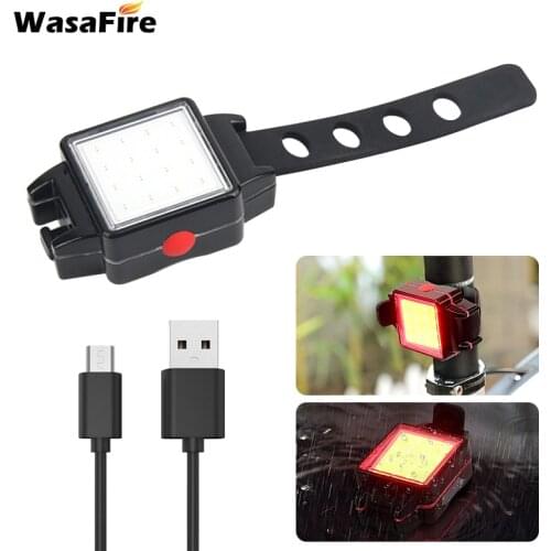 LED Bicycle Tail Light USB Rechargeable Bike Taillight Night Safety Riding Warning Back Lamp Cycling 5 Modes MTB Rear Lights