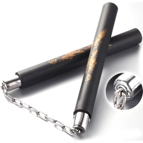 High Quality Bruce Lee Kongfu Nunchucks Martial Arts Safety Foam Padded Nunchaku Dragon Pattern Chinese Kung Fu Nunchucks