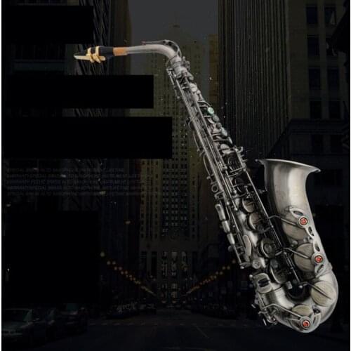 Weifang Rebon Eb Key Antique Brass vintage Saxophone