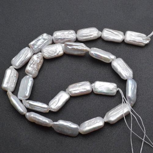 9*18mm Rectangle Good Quality Natural White Pearl Loose Beads for Women Makings Fit Necklace Bracelet Pearls Wholesale Jewelry