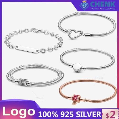 Collection 2021 Autumn Series New Love Bracelet 925 Sterling Silver Suitable For Original Charm Ladies Jewelry DIY Wholesale