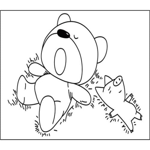 10x6 The bear is asleep New Transparent Clear Rubber Stamp Sheet Cling Scrapbooking Photo Album PaperCard DIY Craft