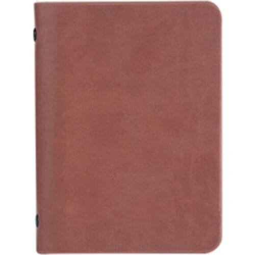 A7 Pocket Loose-leaf Notebook Leather Cover Business Diary Memos Planner Notepad K92C
