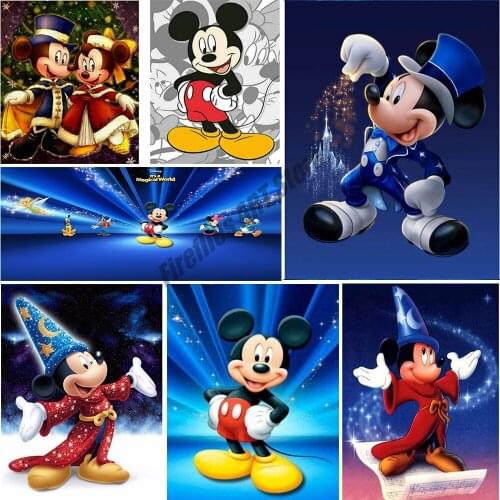 Disney Diamond Painting 5D Diy Full Square Round Diamond Mosaic "Mickey Series" Embroidery Cross Stitch Kits Home Decor Gift