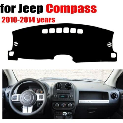 RKAC Car dashboard covers mat for Jeep Compass 2010-2014 years Left hand drive dashmat pad dash cover auto dashboard accessories