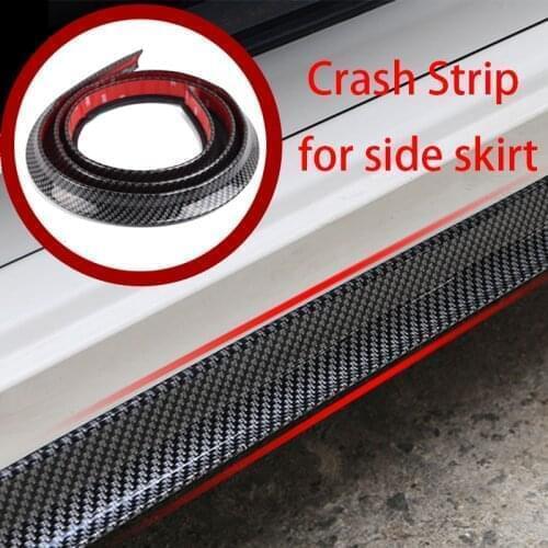 2.2m 6D Carbon Fiber Car Side Skirt Splitter For Skoda Octavia A5 A7 Kodiaq Superb 2 Rapid Fabia 1 Porsche 911 Cayenne Macan