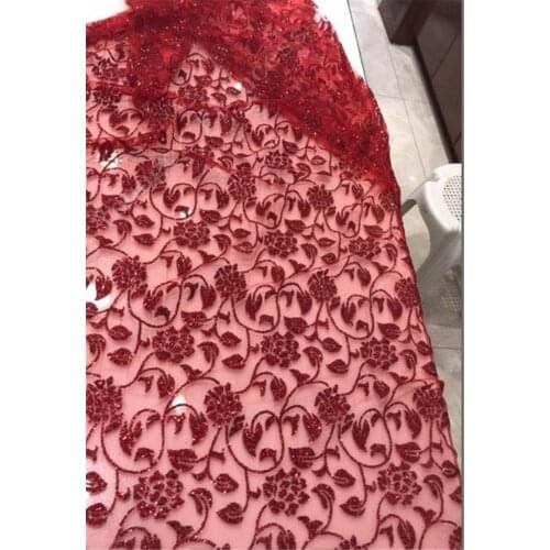 5 yards glued glitter lace fabric top selling glitter mesh material YG-08 for evening dress