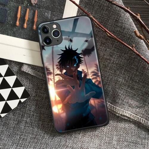 Megumi Fushiguro Jujutsu Kaisen Soft Silicone Glass Phone Case for IPhone SE 6s 7 8 Plus X Xr Xs 11 12 Mini Pro Max Samsung