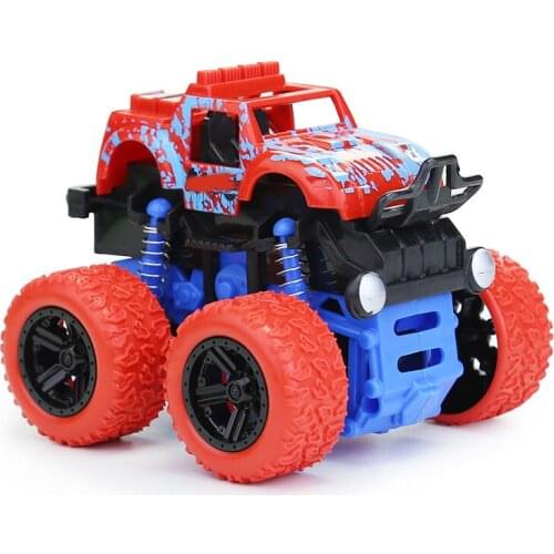 Four-wheel Drive Inertial Off-road Vehicle Childrens Boy Simulation Off-road Model Anti-fall Toy Dinosaur Car Police Car
