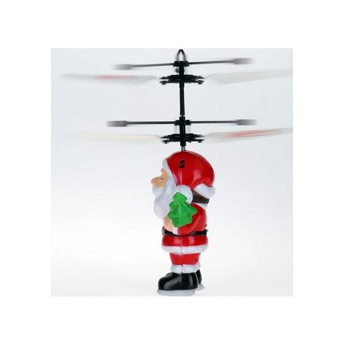 Electronic Funny Plastic Electric Remote Controller Santa Claus Flying Vehicle Suspension Induction Aircraft For Christmas Toys
