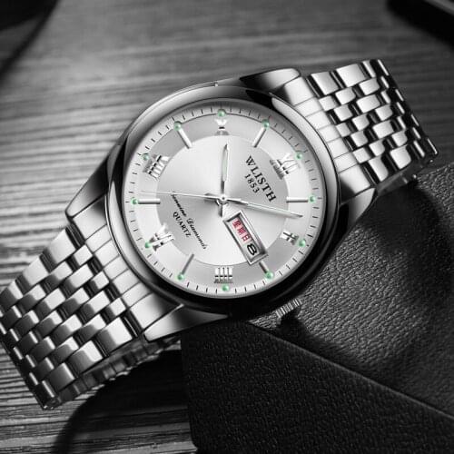 GOOSUU Mens Stainless Steel Watch