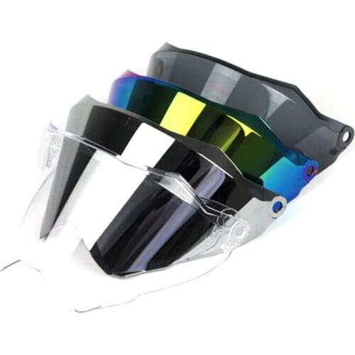 TKOSM Helmet Visor Suitable for Most Model Flip up Lens Transparent Smoke Colorful Vintage Retro Helmet Lens no Pinlock Hole