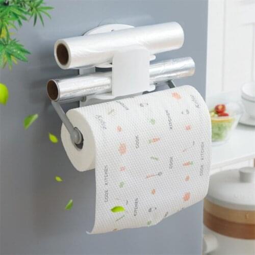 Kitchen Roll Paper Holder Plastic Wrap Storage Paper Towel Holder Kitchen Paper Towel Holder Accessories Under Cabinet Roll Rack