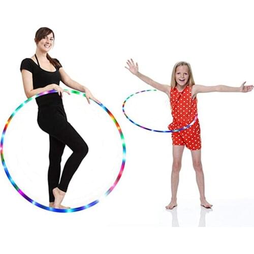 Hot 24LEDs Lights Fitness Circle Colorful LED Fitness Weight Loss Circle for Dancing Show Performance DO2