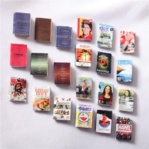 3Pcs Miniature Doll House Furniture Mini Oil Painting Book For Dolls Dollhouse Accessories Comic Book