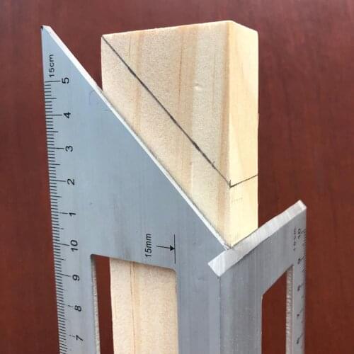 Aluminum Alloy Multifunctional Square Scriber T Ruler 45/90 Degree Gauge Angle Ruler Measuring Woodworking Tool Gauge Measuring