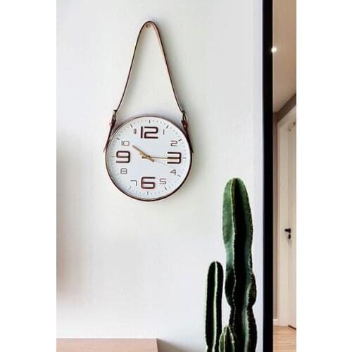 Nordic Belt Wall Clock Silent Quartz Clock Wall Watches Home Decor Living Room Best Selling 2021 Products Horloge Decor