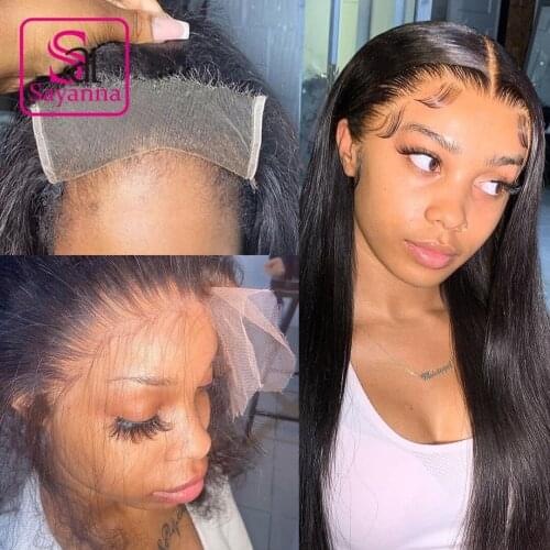 Invisible HD Lace 13x4 Lace Frontal Brazilian Straight Remy Hair 4x4 5x5 Transparent HD Lace Closure Pre Plucked Melt Skins