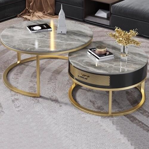 Nordic Living Room Home Furniture Coffee Tables Modern Dormitory Office Round Storage Table Small Apartment Villa Flower Table