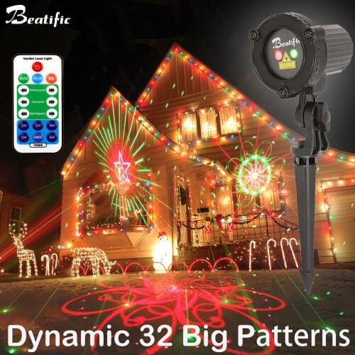 New Year Laser Projector Festoon Lights Outdoor Christmas Decorations 2021 Street Garland for Home
