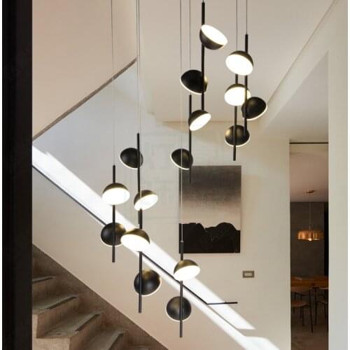 New Nordic pendant lamp minimalist living room lamp bedroom bedside round hanging lights black/white color modern pendant lights