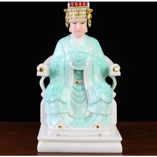 Wholesale buddha figure jade Goddess Matsu MAZU Guan yin God Southeast Asia HOME protection family Prosperity FENG SHUI statue