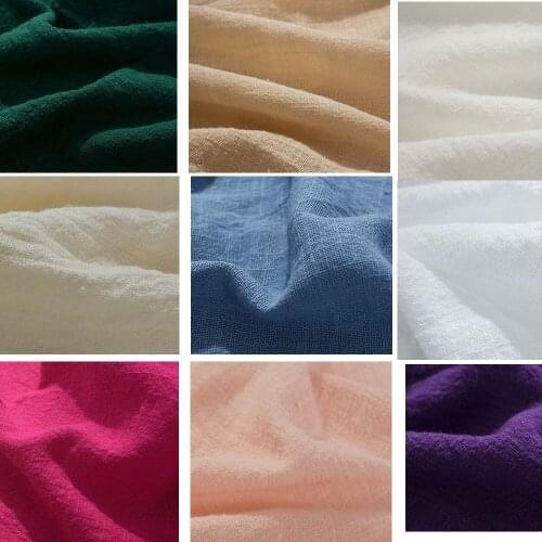 PPCrafts Cotton cloth texture of bamboo cotton Chinese crepe fabric folds linen summer National handmade clothing