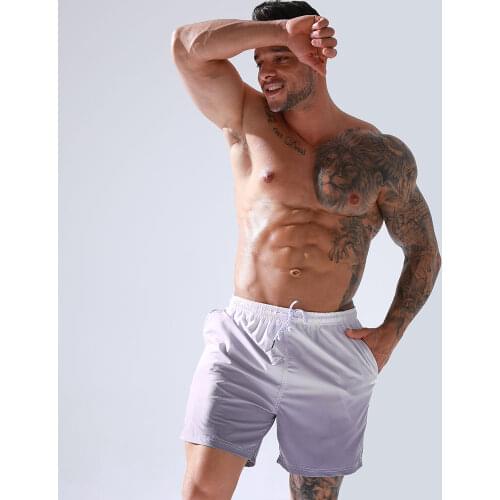 Casual Shorts Mens Home Pure Color Comfortable Running Shorts Vitality Gyms Fitness Workout Sweatpants with Pocket Beach Shorts