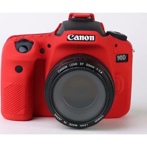 Camera Silicone Armor Skin Case Body Cover Protector for Canon 90D DSLR Camera bag