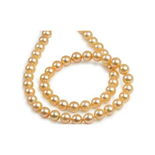 Gorgeous AAA++round south sea 9-10mm gold pink pearl necklace 18inch 925s>Selling jewerly free shipping