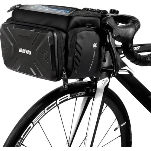 Bicycle Bag EVA Hard Shell Electric Scooter Front Bag Folding Bike Camera Shoulder Bag Front Bag Waterproof Bike Handlebar Bag