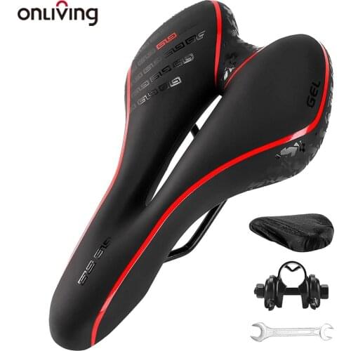 ONLIVING Bicycle Saddle with Seat Struts Shock Hollow Comfortable Mountain Bike Saddle MTB Road Cycling Seat Bicycle Accessories