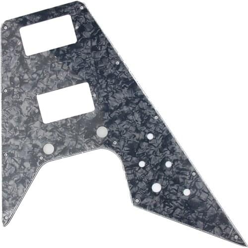 Replacement Pickguard For '67 Reissue Series Gibson Flying V - BLACK PEARL