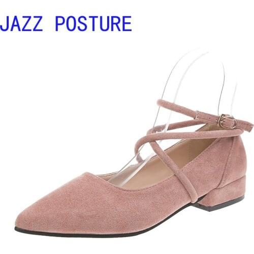 Womens shoes ladies autumn low heel shoes single shoes pointed casual shoes ladies fashion style high heels q19