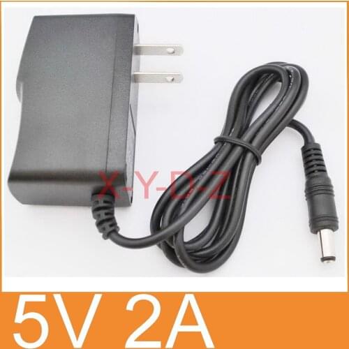 1pcs 5V2A 100% New AC 100V-240V Converter power Adapter DC 5V 2A 2000mA Power Supply US Plug DC 5.5mm x 2.1mm