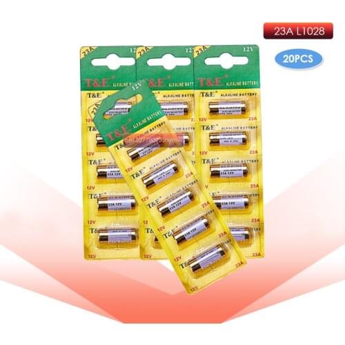 20pcs/4pack 23A Batteries 12V Alarm-Remote Primary Dry Alkaline Battery 21/23 23GA A23 A-23 GP23A RV08 LRV08 E23A V23GA